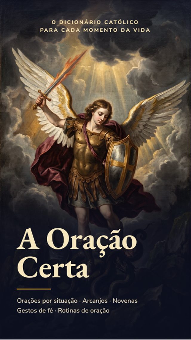 Capa do livro A Oração Certa, com São Miguel Arcanjo